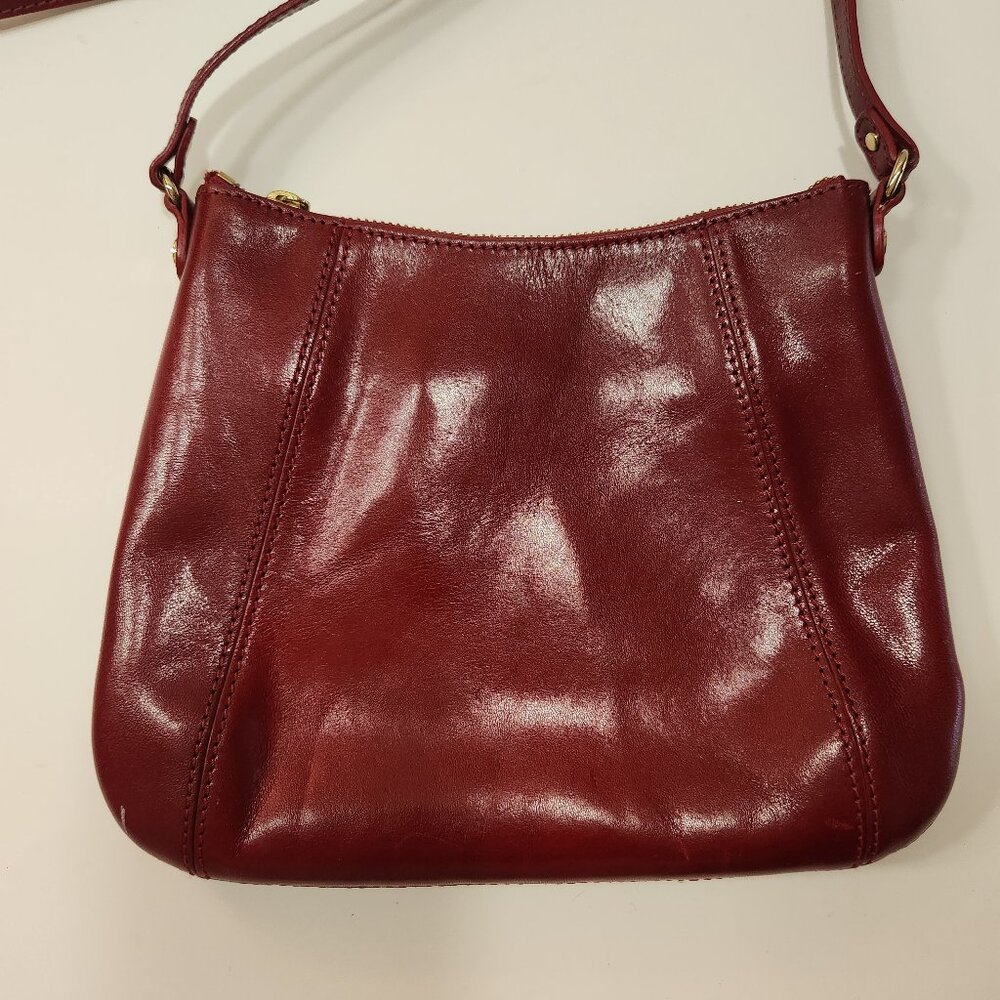 Vintage Monsac Red Leather Handbag
